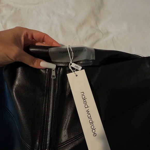 Naked Wardrobe Black Faux Leather Pants - Picture 3 of 4